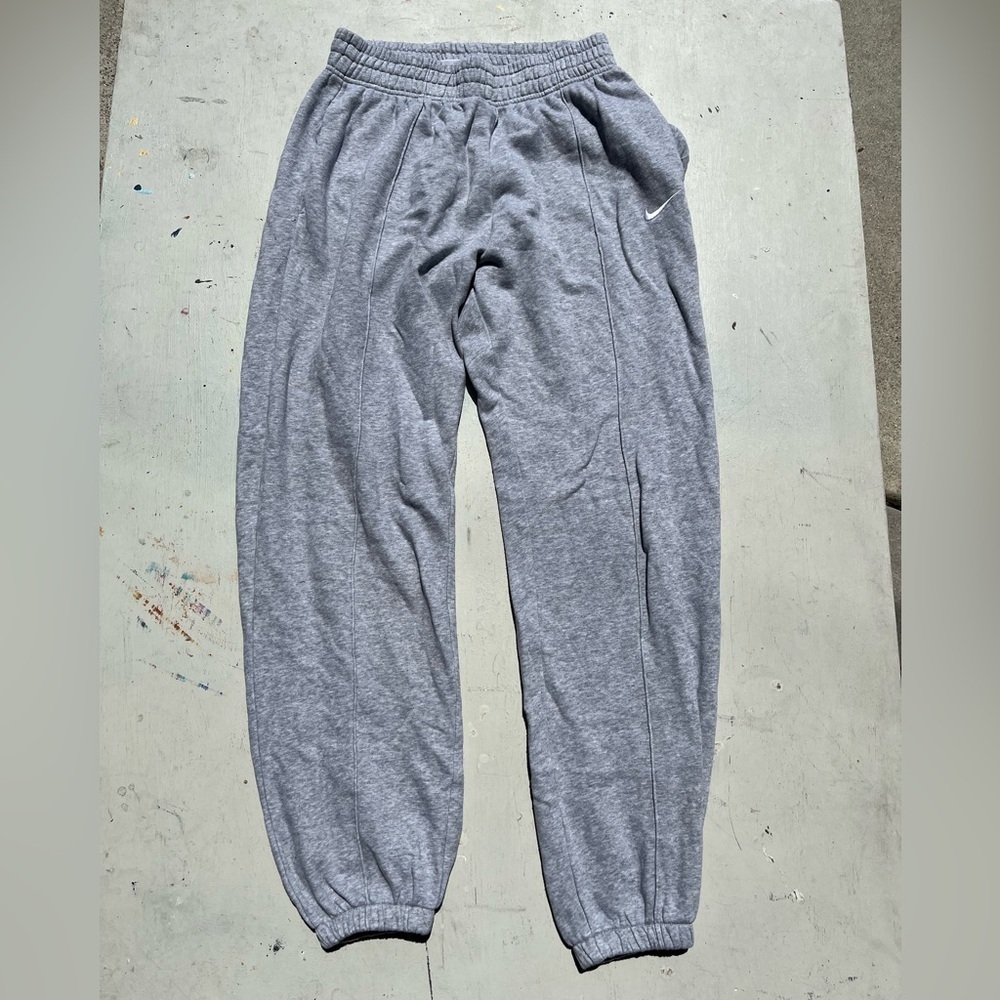 Men's Nike Joggers Gray Solid S Stretch Activewear Gym Run Sports Casual City
